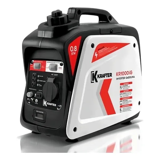 Generador Monofásico Inverter Krafter KR1000IG 800W Gasolina